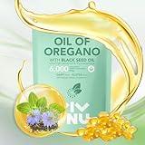 Oil of Oregano Capsules | 6000mg Oil of Oregano with 200mg Black Seed Oil Softgels | Organic Oregano Oil Extract | Natural Antioxidants Fitness | Non-GMO | Gluten Free Formula