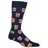 Hot Sox Men's Fun Cocktail Drinks Crew Socks-1 Pair Pack-Cool & Funny Happy Hour Gifts, Old Fashioned (Navy), Shoe Size: 6-12