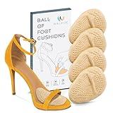 Metatarsal Pads Women | Heel Inserts for Women | Ball of Foot Cushions (2 Pairs Foot Pads) All Day Pain Relief and Comfort One Size Fits Shoe Inserts (Beige)
