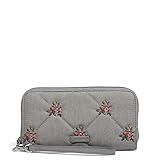 Vera Bradley Women's Denim Accordion Wristlet With RFID Protection, Denim Gray, One Size