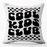 Cool Kids Club Throw Pillow Covers 18x18 inch Decorate Boys Girls Room Kids Room Nursery