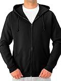 Jerzees -Men's NuBlend -Fleece -Sweatshirts & -Hoodies, Full Zip-Black, XX-Large