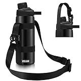 EasyAcc Water Bottle Handle Shoulder Strap, for 12oz - 64 oz Owala Hydro Flask Wide Mouth Water Bottles and Universal Water Bottles, with Carabiner, for Walking Hiking Camping (Bottle Excluded)