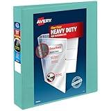 Avery Heavy-Duty View 3 Ring Binder, 1.5 Inch EZD Rings, Great for Portfolio Binders, Office Binders, School Notebook Binders, and More, 1 Mint Binder (79271)