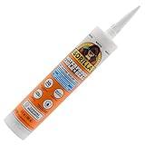 Gorilla Waterproof Caulk & Seal 100% Silicone Sealant, White, 10oz Cartridge (Pack of 1)