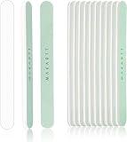 Makartt Nail Buffer Block: 400 6000 Grit Nails Buffers and Shiners for Natural Acrylic Fingernail, 10 Pcs Green White Sponge Smoother Polisher File Kit for Home Salon Use