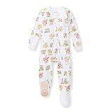 Burt's Bees Baby Baby Girl's Sleeper Pajamas, 100% Organic Cotton, One-Piece PJs, Diagonal Zip Up Jumpsuit, Snug Fit Footie, Stardust Bunnies, 24 Months