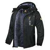 Keevoom Men's Winter Jackets Warm Ski Snow Coats Waterproof Hooded Raincoats Snowboarding Lined Windproof Windbreaker