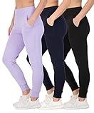 3 Pack: Womens Plus Size Jogger Yoga Pants Women Cuff Workout Joggers Tummy Control Sweatpants Pockets Gym Leggings Cuffed Exercise Gym Pant dupes Athletic Teen High Waisted Ladies - Set 9, 3X