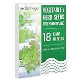 18 Varieties Herb & Vegetable Seeds for Hydroponic, 13000+ Seeds for Indoor Outdoor Garden Planting Home Veggie Herb, Heirloom Non-GMO Culinary Collection Gift Pack
