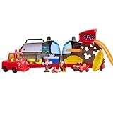 Disney Junior Mickey Mouse Happy Camper Lights and Sounds Playset, 12-Pieces, Bonus Pieces Included, Kids Toys for Ages 3 Up by Just Play