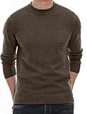 Sailwind Men's Crewneck Sweater Soft Casual Sweaters for Men Classic Pullover Sweaters Dark Brown