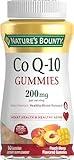 Nature's Bounty CoQ10 Gummies, Supports Heart Health, CoQ10 200 mg per serving, 60 Gummies, Peach Mango Flavour