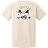 JOES SURF SHOP Men's Early Bird Logo Heavyweight Tees-S-Natural/c