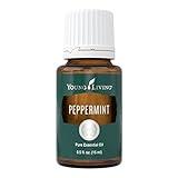 Young Living Peppermint Essential Oil 15ml - Invigorating Aroma and a Cooling Sensation, Fatigued Muscles - Supports Gastrointestinal System Comfort, Fresh, Minty Flavor to Foods