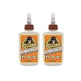 Gorilla Wood Glue; 4 Ounce Bottle; Natural Wood Color; (Pack of 2)