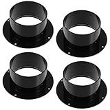Duct Connector Flange 6 inch, 4 Pack ABS Quality Air Conditioner Exhaust Hose Flange Wall Mount for Heating Cooling Ventilation HVAC System Dryer Vent Wall Plate