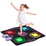 Kidzlane Electronic Dance Mat for Kids 8-12, Wireless Kids' Dance Pad with Bluetooth/AUX, Built-in Music, 5 Challenge Levels, 4 Modes - Interactive Toys for Children, Ages 6 and Up
