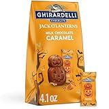 GHIRARDELLI Milk Chocolate Caramel Jack O’ Lanterns, 4.1 oz Bag – Premium Halloween Chocolate Candy with Luscious Caramel Filling
