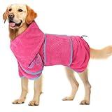 AUTOWT Dog Bathrobe Towel - Super Absorbent Dog Drying Coat, Warming Bath Robes for After Bath Shower Swim Walk for Small Medium Large Dogs Cats Pet