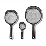 OXO Good Grips 3-Piece Strainer Set, Black