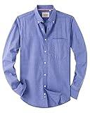 Alimens & Gentle Mens Solid Oxford Shirt Long Sleeve Button Down Shirts with Pocket Aroyal Blue