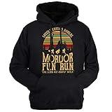 Lontse Middle Earth's Annual,Mordor Fun Run,One Does Not Simply Walk Hoodie Sweatshirt Pullover for Men (Black,2XL)