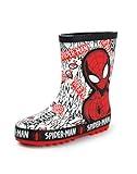 Marvel Spiderman Boys Red Wellys | Character Spiderman Kids Shoes Comics Superhero Rain Boots | Children's Waterproof Wellington Boots