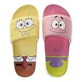 Josmo Boy's Spongebob Squarepants Slide Sandal (Little Kid), Yellow Pink, 13