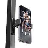 APPS2Car Gym Magnetic Phone Holder, 360 Adjustable, Compatible with 4.7-6.5" Smartphones, Alloy Base and Joint, Black