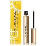 Recuren Plus Premium Eyelash Growth Serum: Advanced Vegan Formula for Longer Thicker Lashes – Natural Safe Ingredients in 5ML (Champagne Gold)