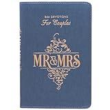 Mr. & Mrs. 366 Devotions for Couples Enrich Your Marriage and Relationship Blue Faux Leather Flexcover Devotional Gift Book w/Ribbon Marker