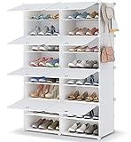 HOMIDEC Shoe Rack, 8 Tier Shoe Storage Cabinet 32 Pair Plastic Shoe Shelves Organizer for Closet Hallway Bedroom Entryway