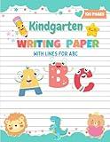 Kindergarten Writing Paper with Lines for ABC Kids: 120 Writing Paper For Kids | Blank Handwriting Practice Paper With Dotted Lines | Large Print 8.5x11 in