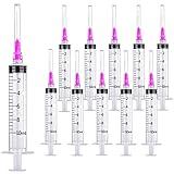 15 Pack 10ml 18Ga Plastic Syringe with Measurement for Scientific Labs and Industrial Dispensing, Disposable Individually Wrapped (15, 10ml-18Ga)