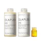 Olaplex Wash and Shine Hair Kit: No. 4, 5, 7, Shampoo & Conditioner Set to Cleanse, Hydrate, & Control Frizz Up to 72 Hours, Bonding Oil for Shine & Protect, For All Hair Types