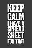 Keep Calm I Have A Spreadsheet For That: 6 x 9 Blank Lined Notebook Journal - Funny Saying Sarcastic Work Gag Gift for Office Coworkers, Employees, Team, Adults, Boss