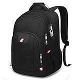 Della Gao Laptop Backpack, Business Travel Backpack with USB Charging Slit for Men Womens, Anti Theft Water Resistant Computer Backpack Fits 15 Inch Laptop and Notebook, Black