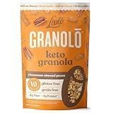 Livlo Keto Nut Granola Cereal - Grain Free & Gluten Free - 1g Net Carbs - Keto Friendly Low Carb Healthy Snack - Paleo & Diabetic Friendly Food - Cinnamon Almond Pecan, 11oz