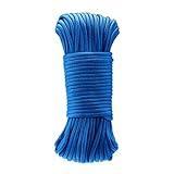 Amazon Basics 550 Type III Paracord, 7-Strand Core, High Strength - 5/32 in x 100 ft (4mm x 30m), Blue
