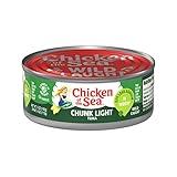 Chicken of the Sea Chunk Light Tuna in Water, 5 Ounce Can (Pack of 1), Wild Caught Canned Tuna, 25% Less Sodium