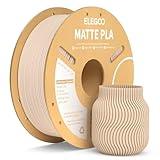 ELEGOO Matte PLA Filament Beige 1KG, 1.75mm 3D Printer Filament Dimensional Accuracy +/- 0.02mm, 1kg Carboard Spool (2.2lbs) for Most FDM 3D Printers