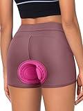 BERGRISAR Women's Cycling Underwear 4D Padded Bike Shorts Biking Bicycle Undershorts Mountain Bike Undershorts Pink Large