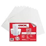 (10) 12" x 12" Sheets - Oracal 651 White Adhesive Craft Vinyl for Cricut, Silhouette, Cameo, Craft Cutters, Printers, and Decals - Gloss Finish - Outdoor and Permanent