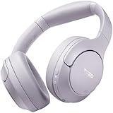TOZO HT2 Hybrid Active Noise Cancelling Headphones, Wireless Over Ear Bluetooth Headset, 60H Playtime, Hi-Res Audio Custom EQ via App Deep Bass Comfort Fit Ear Cups, for Home Office Travel Purple
