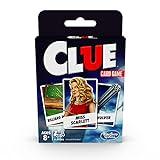Hasbro Gaming Clue Card Game, 3-4 Player Strategy Game, Fun Summer Activities, Vacation Travel Essentials, Ages 8+
