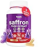 Kwala Nutrition Saffron Supplements | 3 Month Supply | Pure 88.5mg Saffron Extract for Women & Men | Mood, Energy & Vision Support | Vegan, Non-GMO | 90 Capsules