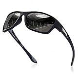 suoso Polarized Sports Sunglasses for Men: UV400 Protection Glasses Womens Wrap Around Goggles for Driving Fishing