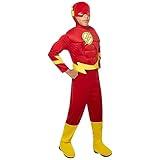 Rubies Child's DC Comics Deluxe Muscle Chest The Flash Costume, Medium for themed parties and Halloween