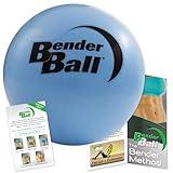 Bender Ball The Original 9 inch Pilates Ball - Blue - Exercise Ball for Abs, Core & Back - Workout Ball for Home Gym and Fitness Routines - Easy to Carry in Gym Bag or Luggage